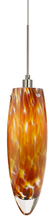 Stone Lighting PD151AMSNX3M - Pendant Stalactite Amber Satin Nickel Hal G4 35W Monopoint