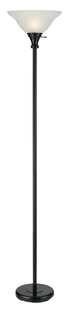 70" Height Metal Torchiere in Black