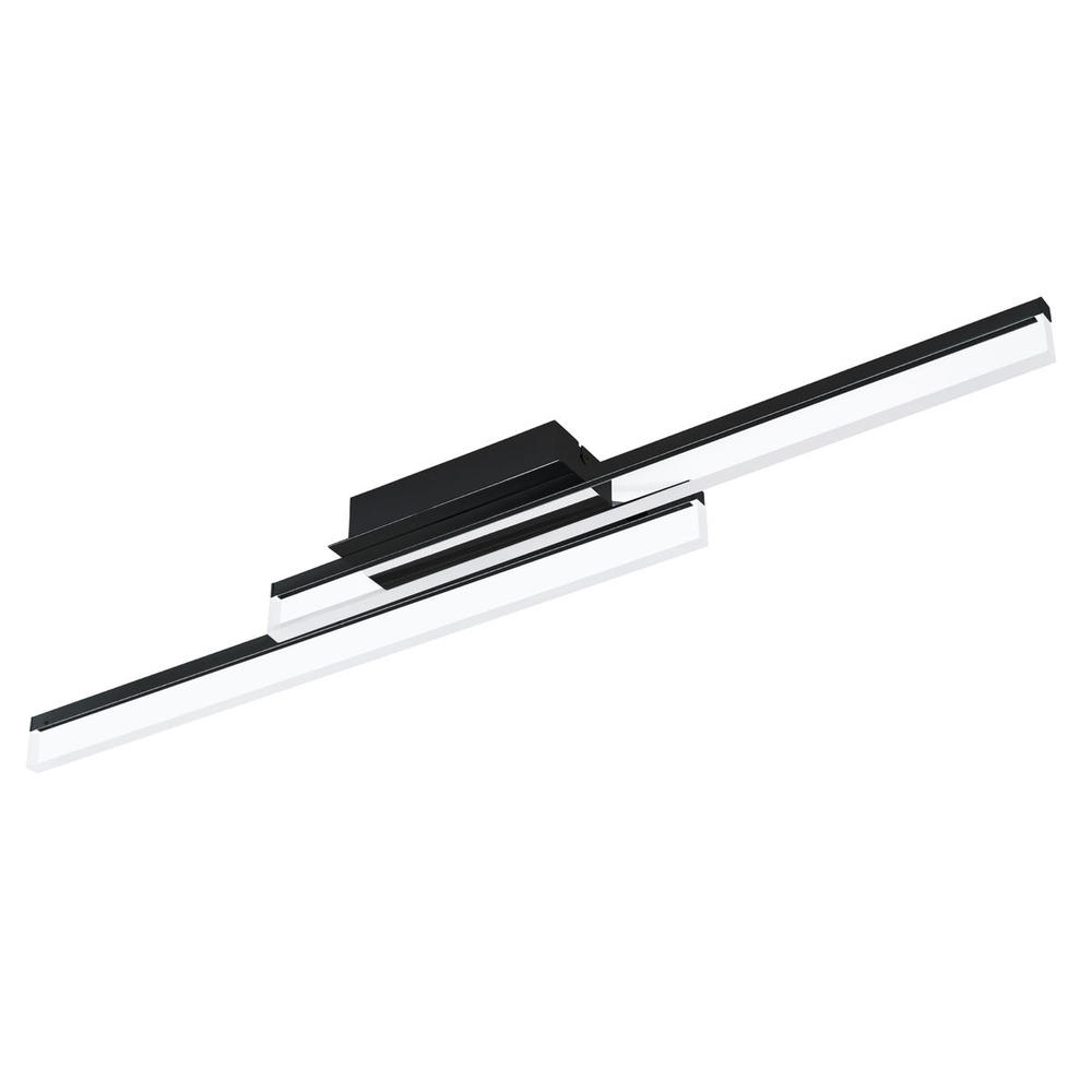 1x22.3W LED Ceiling Light With Matte Black Finish and Satin Acrylic Shade