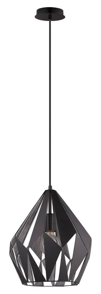 1 LT Geometric Pendant With A Black Outer Finish & Silver Interior Finish 60W A19