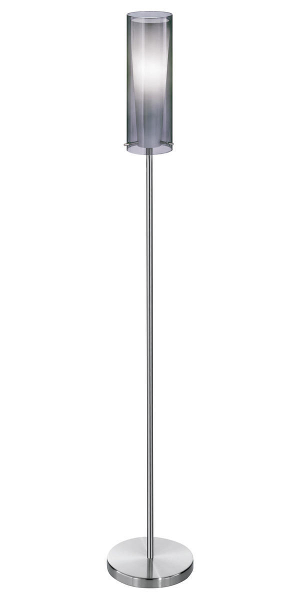 1x100W Floor Lamp w/ Matte Nickel Finish & Smoked & Inner White Glass Surrounded by an Out
