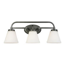 Eglo 202911A - 3x60W Bath Vanity Light w/ Graphite Finish & Frosted Glass