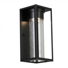 Eglo 204704A - Walker Hill - Outdoor Wall Light Matte Black With Clear Seedy Glass 8W LED