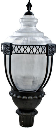 CLEAR ACORN POST TOP FIX 75W LED 120V-277V