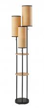 Adesso 4305-12 - Trio Floor Lamp - Black and Antique Brass