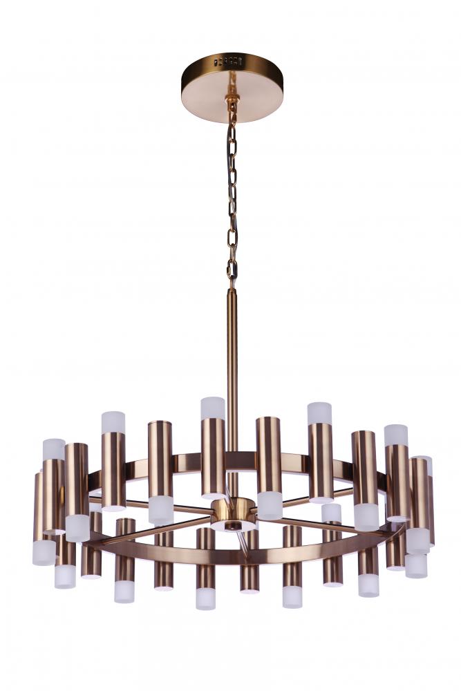 Simple Lux 24 Light LED Chandelier in Satin Brass