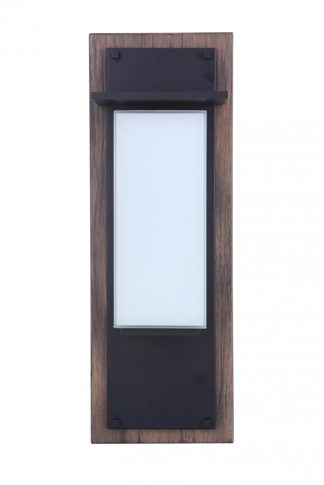 Heights 1 Light Medium Outdoor LED Wal Lantern in Whiskey Barrel/Midnight