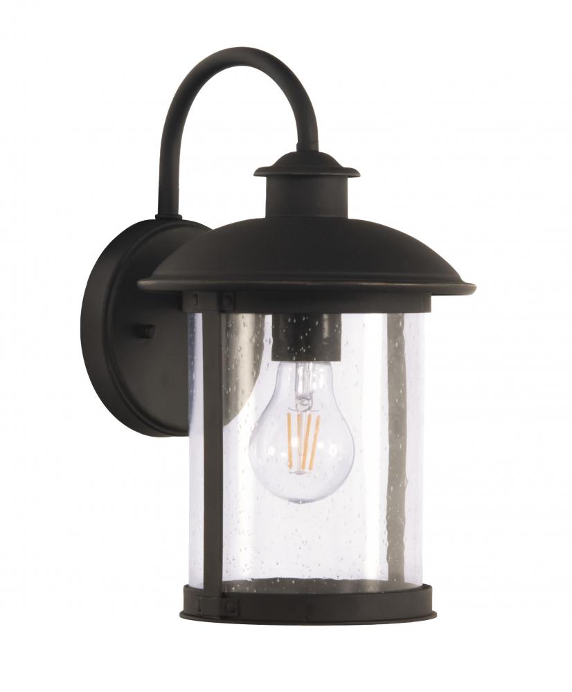O'Fallon 1 Light Small Outdoor Wall Lantern in Dark Bronze Gilded
