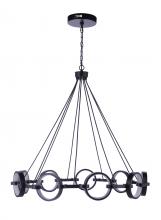 Craftmade 59329-FB-LED - Context 9 Light LED Chandelier in Flat Black