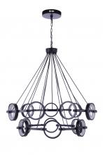 Craftmade 59315-FB-LED - Context 15 Light LED Chandelier in Flat Black