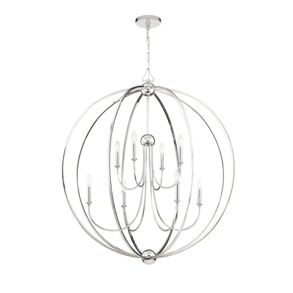 Libby Langdon for Crystorama Sylvan 8 Light Polished Nickel Chandelier