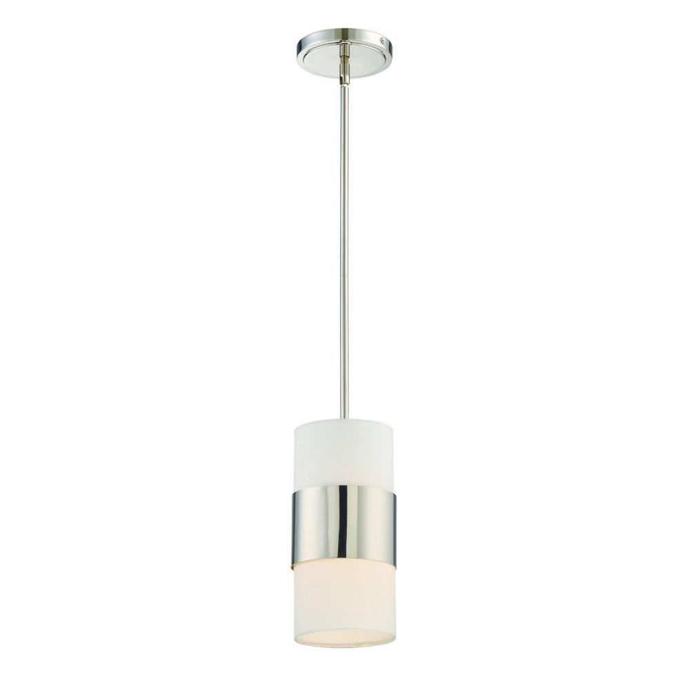 Libby Langdon for Crystorama Grayson 1 Light Polished Nickel Mini Pendant