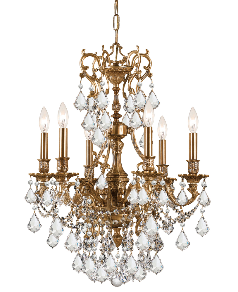 Yorkshire 6 Light Clear Crystal Chandelier