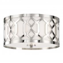 Crystorama 2263-PN - Libby Langdon for Crystorama Jennings 3 Light Polished Nickel Flush Mount