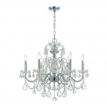 Crystorama 3226-CH-CL-I - Imperial 6 Light Clear Italian Crystal Polished Chrome Chandelier
