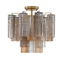 Crystorama ADD-300-AG-AU_CEILING - Addis 4 Light Aged Brass Semi Flush Mount