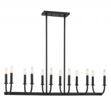 Crystorama BAI-A2112-MK - Bailey 12 Light Matte Black Chandelier