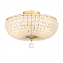 Crystorama BLA-10660-GA - Bella 3 Light Antique Gold Semi Flush Mount