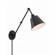 Crystorama MIT-A8021-MK - Mitchell 1 Light Matte Black Task Sconce