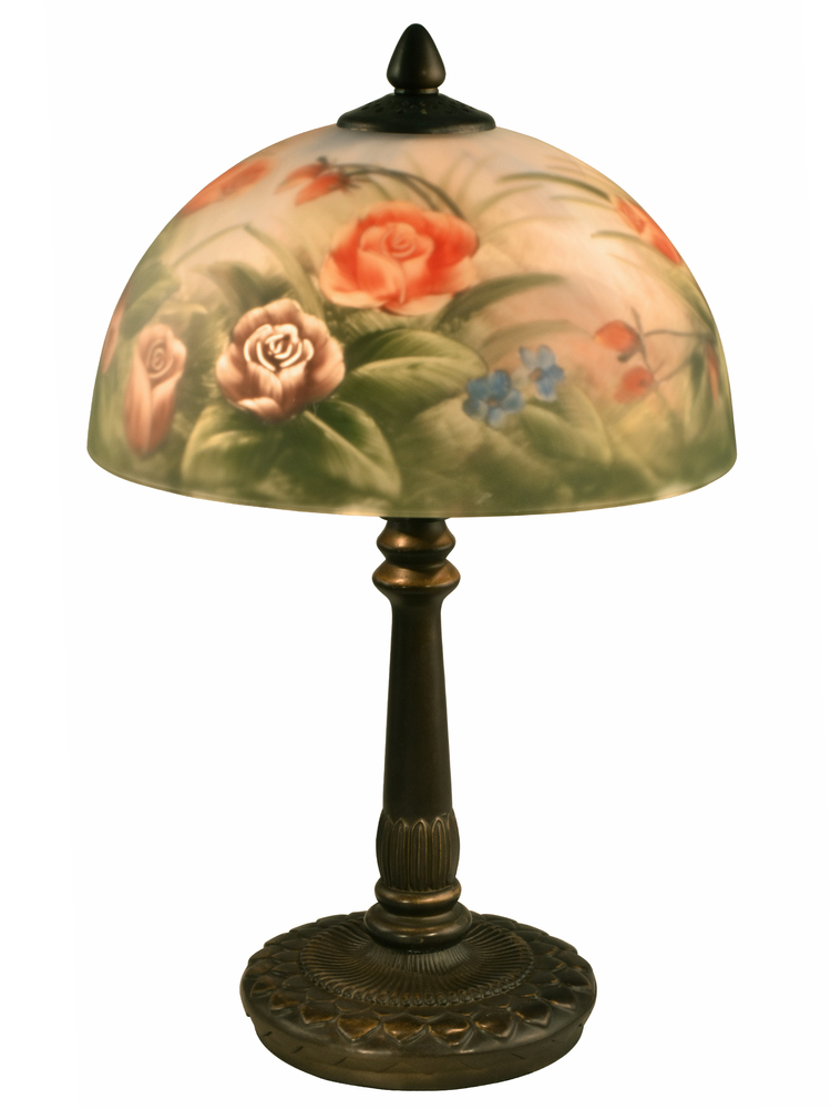 Rose Dome Hand Painted Table Lamp