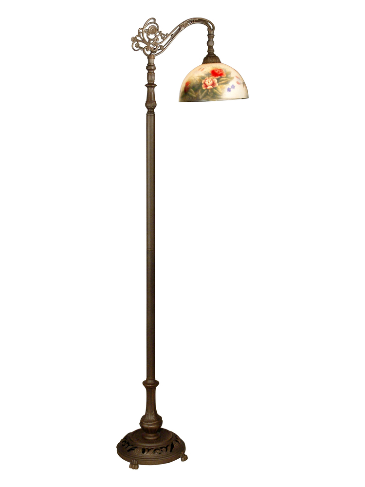 Rose Dome Tiffany Downbridge Floor Lamp