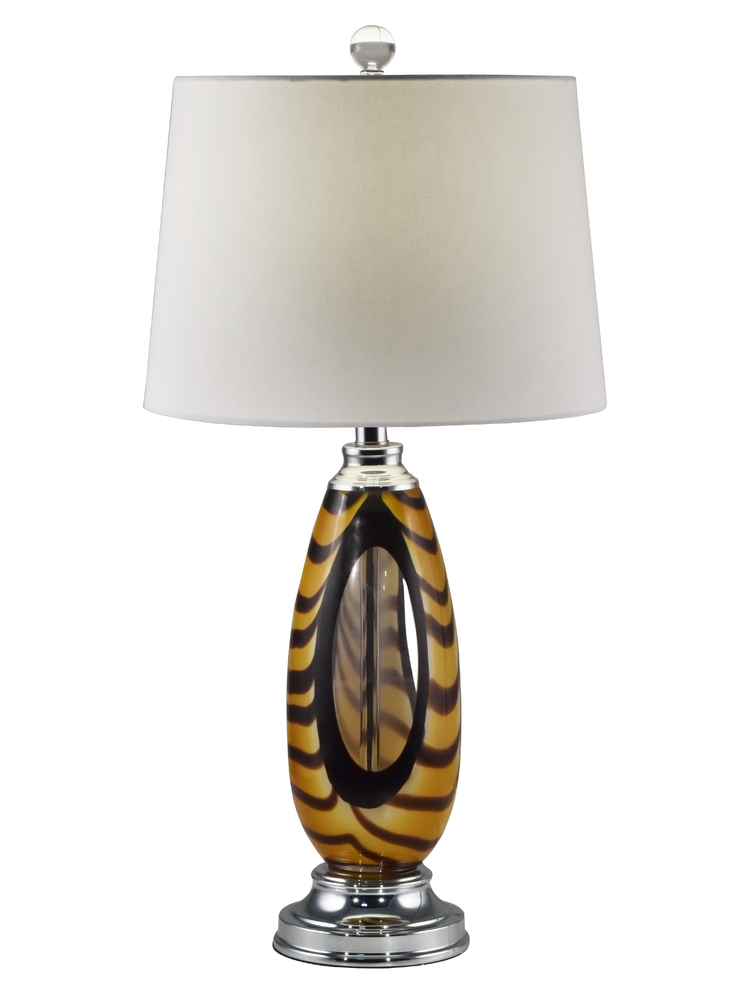 Bengal Tiger Art Glass Table Lamp