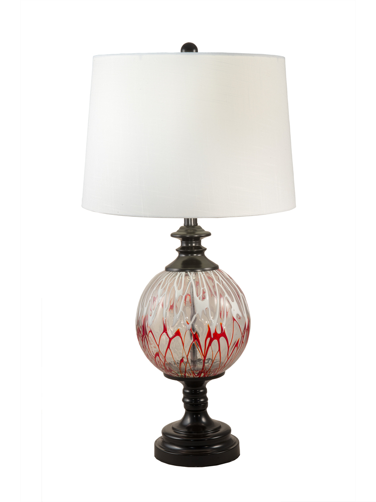 Halen Globe Painted Crystal Table Lamp