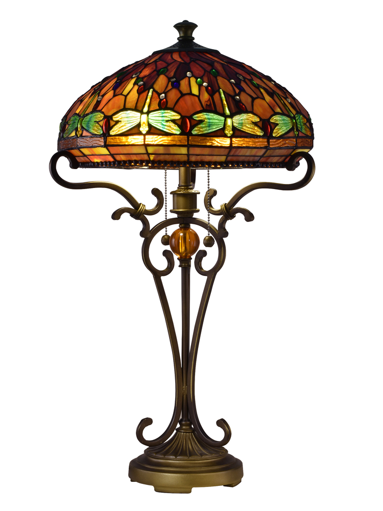 Briar Dragonfly Tiffany Table Lamp