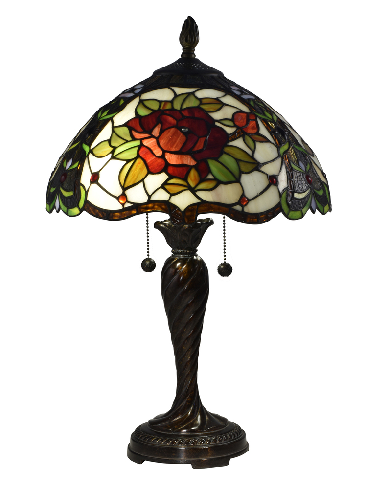 Tiffany Rose Tiffany Table Lamp