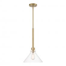 Designers Fountain D204M-12P-BG - Willow Creek 12 in. 1-Light Brushed Gold Contemporary Pendant Light