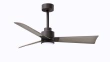 Matthews Fan Company AKLK-TB-GA-42 - Alessandra 3-blade transitional ceiling fan in textured bronze finish with gray ash blades. Optimize