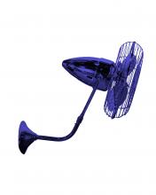 Matthews Fan Company BP-BLUE-MTL - Bruna Parede wall fan in Safira (Blue) finish.