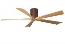 Matthews Fan Company IR5H-WN-LM-60 - Irene-5H three-blade flush mount paddle fan in Walnut finish with 60” Light Maple tone blades. 