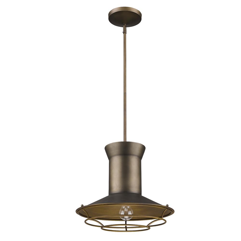 Newport Indoor 1-Light Pendant W/Louver In Tin Coated Finish