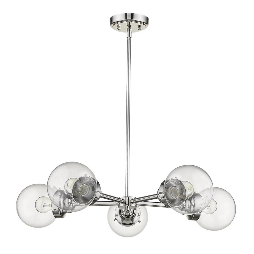 Portsmith 5-Light Polished Nickel Chandelier