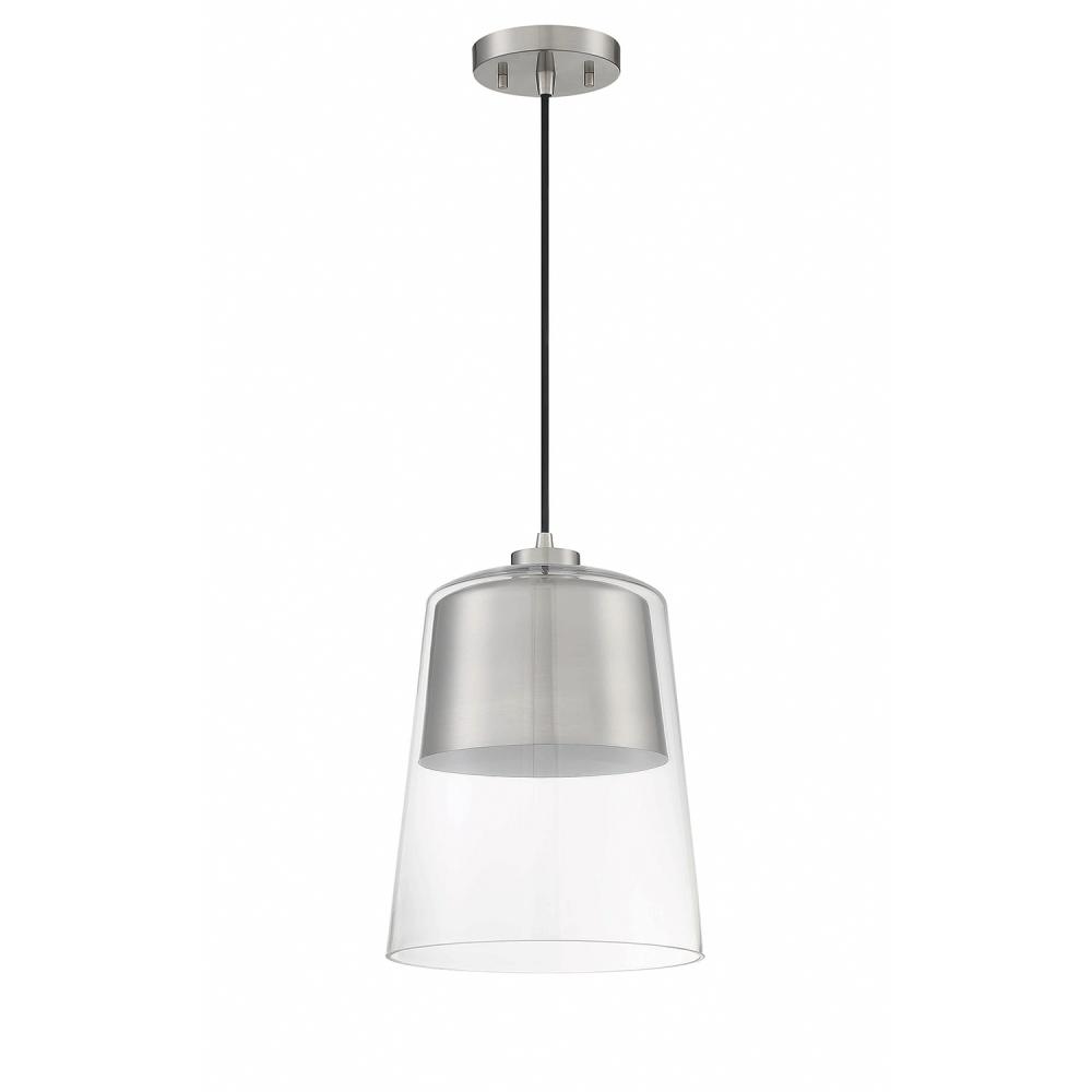 CALADON 1-Light Satin Nickel Pendant