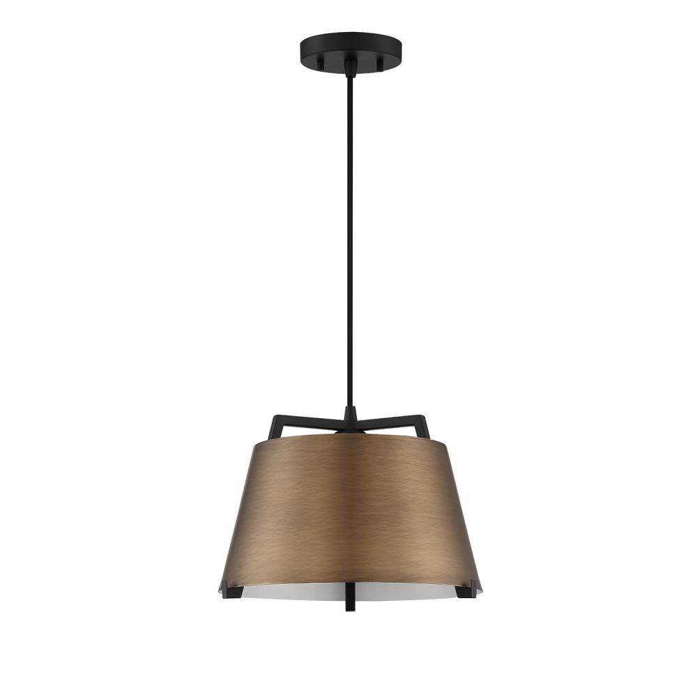 SKY 1-Light Brass & Black Pendant