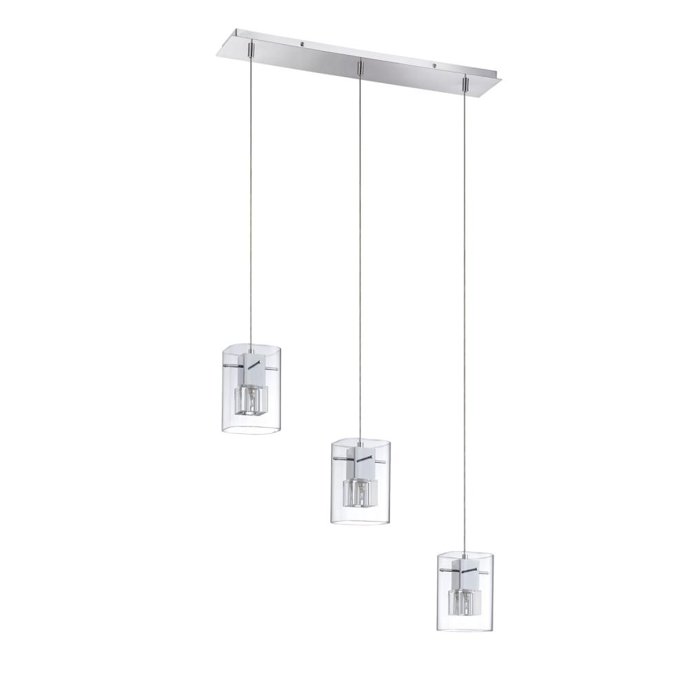 METRO series 3-Light Chrome Pendant Bar