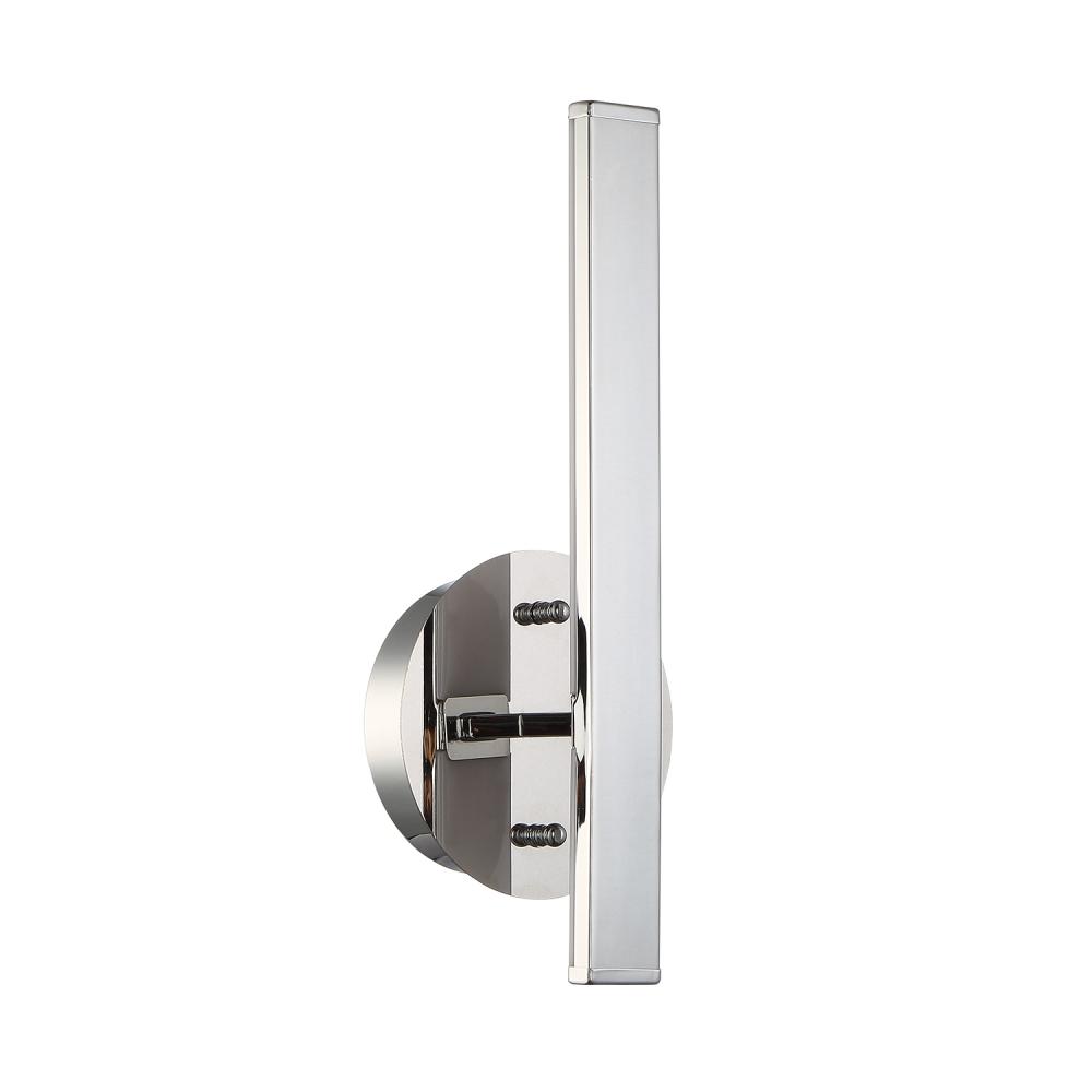 STRAIT-UP series 13 inch LED Chrome Wall Sconce with Inward light direction