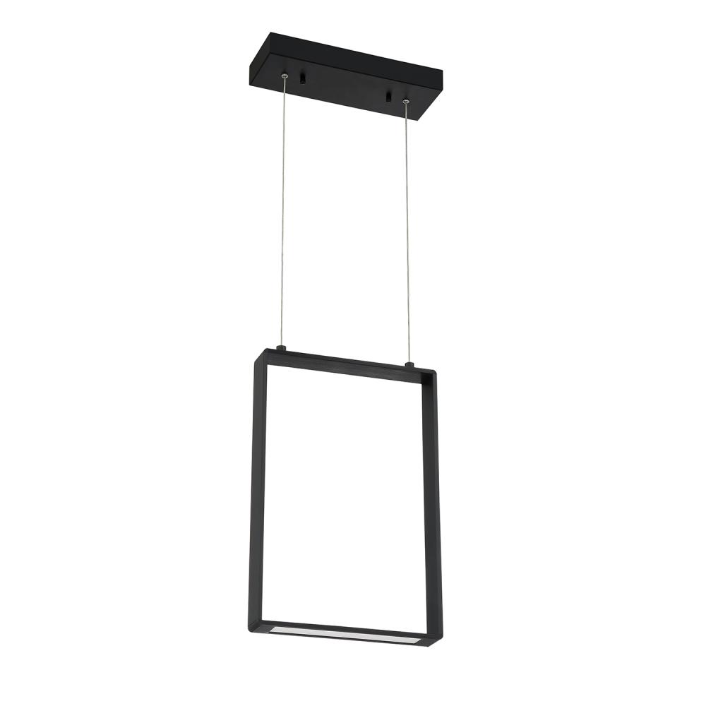 QUADRON 1-Light Black LED Pendant - Large