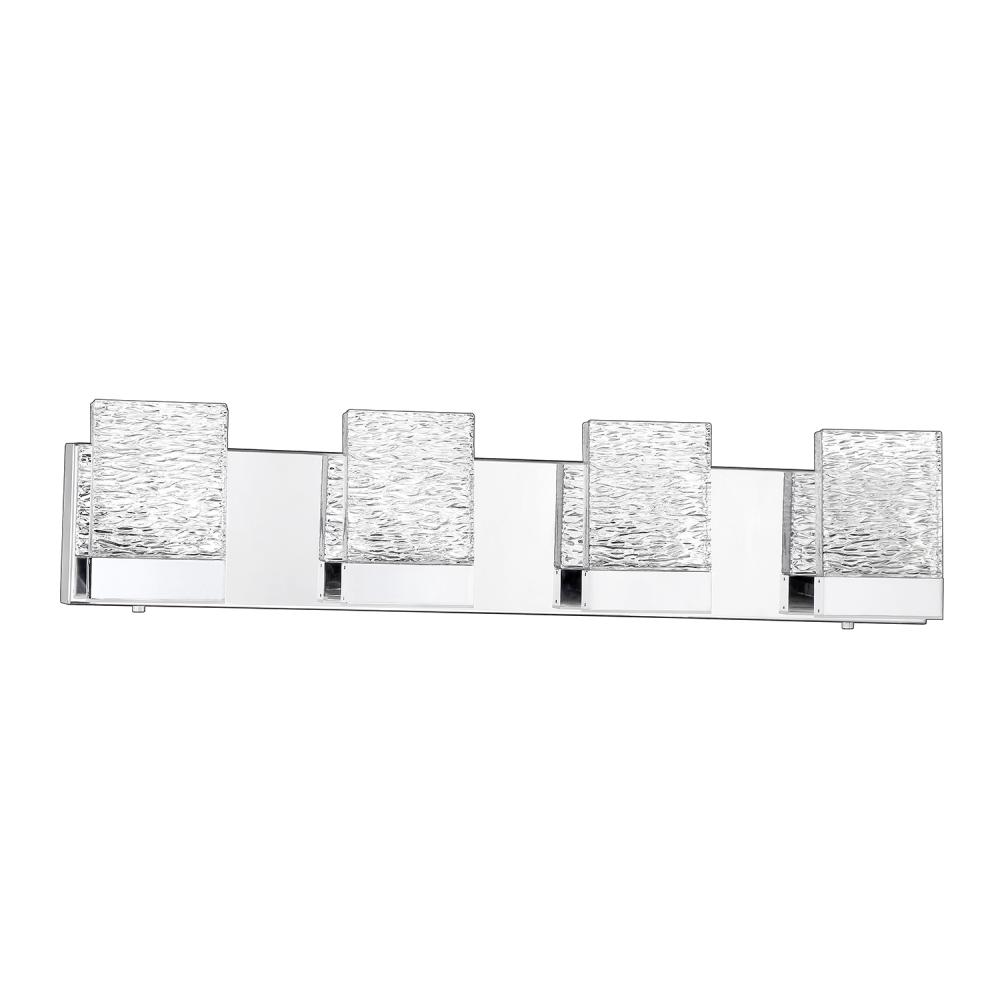ASTRON 4-Light-LED Chrome Vanity Light with Glass style #3