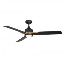 Kendal AC22452-BLK/OCB - TRITON 52 in. LED Black & Oilcan Brass Ceiling Fan