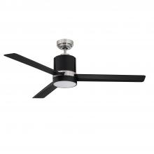 Kendal AC30052-BLK/SN - ALLURE 52 in. Black & Satin Nickel Ceiling Fan