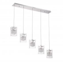 Kendal PF63-5LBR-CH - Politan series 5-Light Chrome Pendant Bar