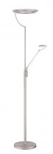 Kendal TC4089-SN - EUROPA 72 in. Satin Nickel LED Torchiere Floor Lamp with Reading Light