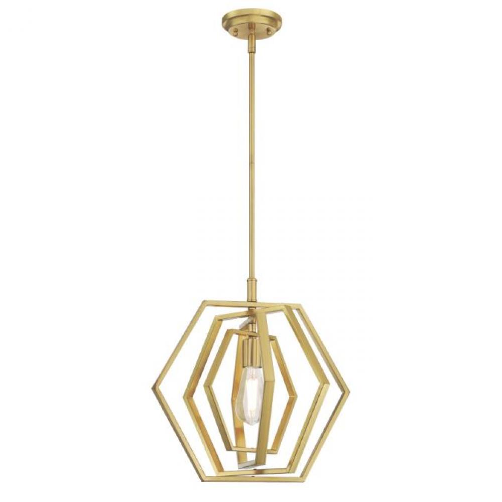 Pendant Champagne Brass Finish