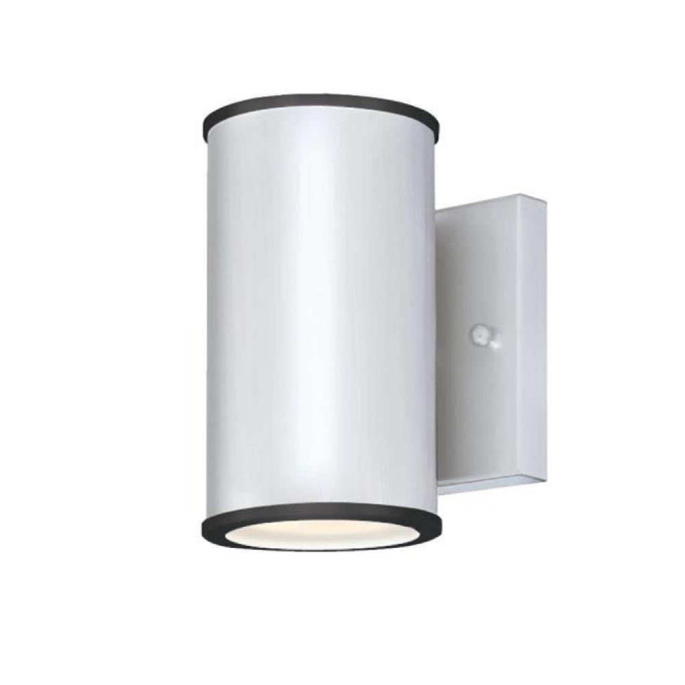 Dimmable LED Wall Fixture Nickel Luster Finish Frosted Glass