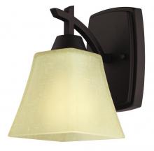 Westinghouse 6307300 - 1 Light Wall Fixture Oil Rubbed Bronze Finish Amber Linen Glass