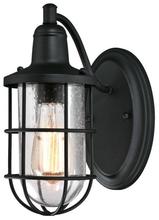 Westinghouse 6334700 - Wall Fixture Textured Black Finish Clear Seeded Glass