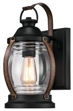 Westinghouse 6335100 - Wall Fixture Textured Black and Barnwood Finish Clear Glass